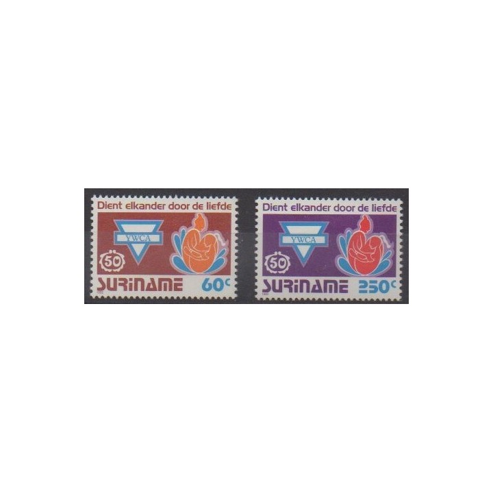 Acheter cette série de timbres de Surinam de l'année 1992 (No 1261/1262).