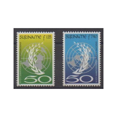 Surinam - 1995 - No 1360/1361 - Nations unies