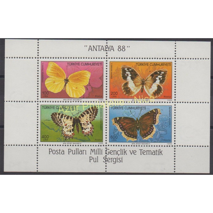 Stamps - Theme butterflies - Turkey - 1988 - Nb BF 28
