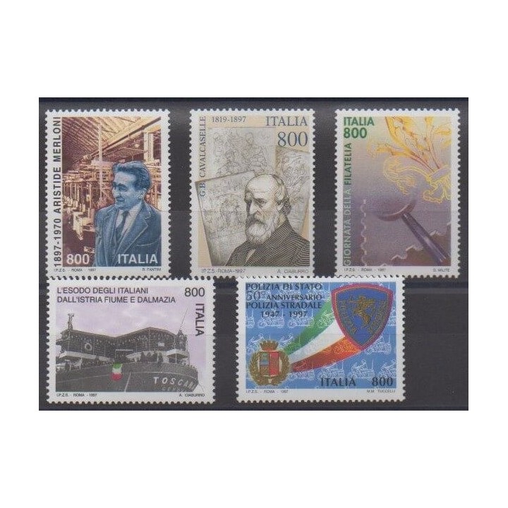 Acheter cette série de timbres d'Italie de l'année 1997 (No 2274/2278).