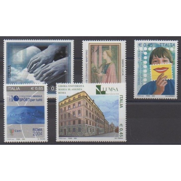 Acheter cette série de timbres d'Italie de l'année 2004 (No 2750/2754).