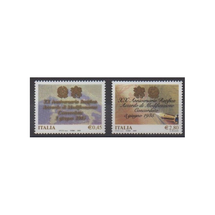 Buy this set of stamps of Italy of the year 2005 (Nb 2790/2791).