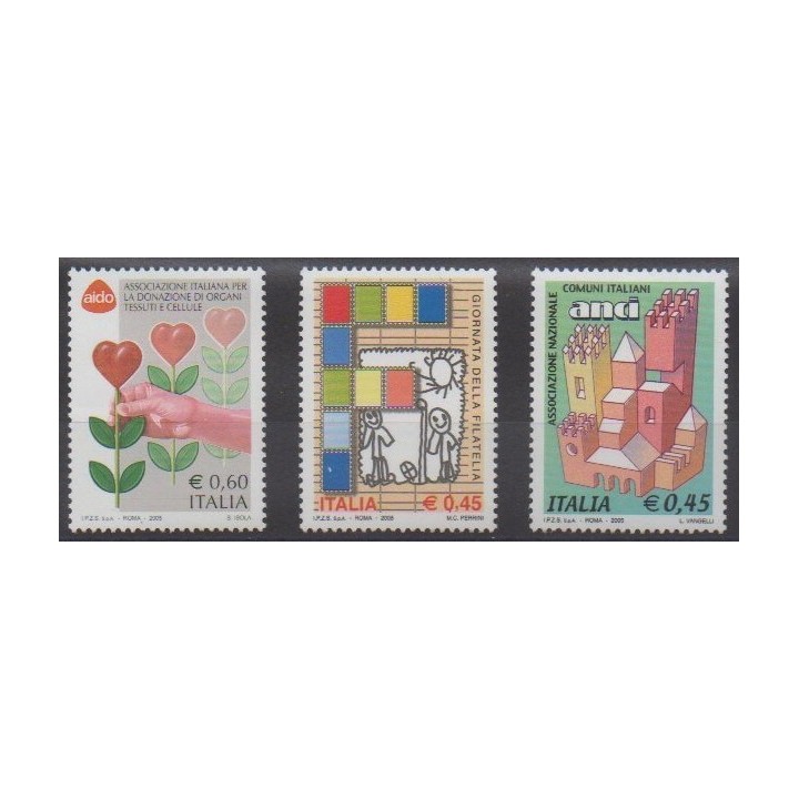 Buy this set of stamps of Italy of the year 2005 (Nb 2805/2807).
