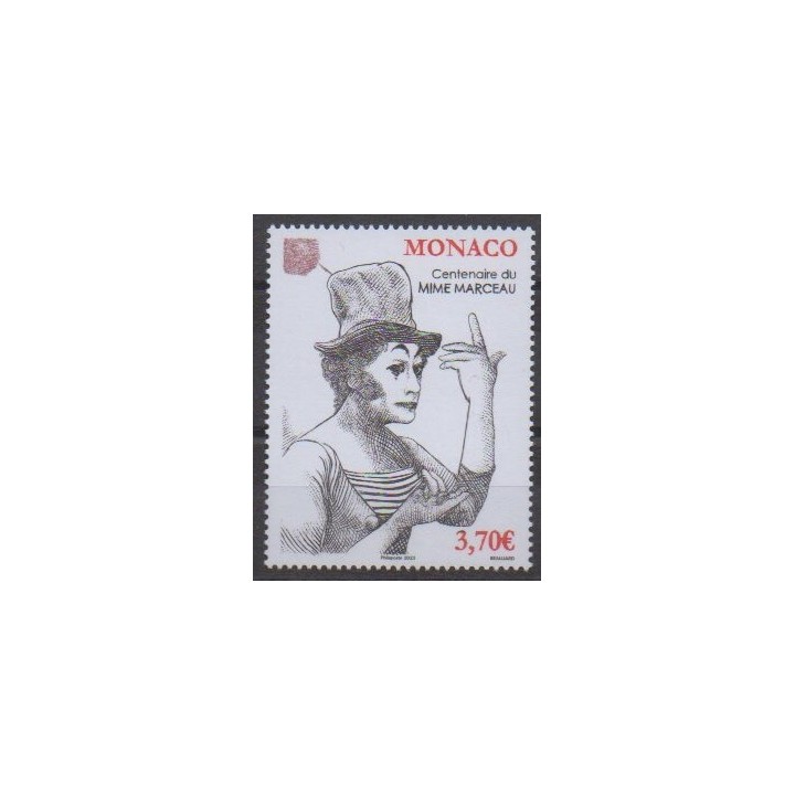 Acheter ce timbre de Monaco de l'année 2023 (Centenaie du Mime Marceau).