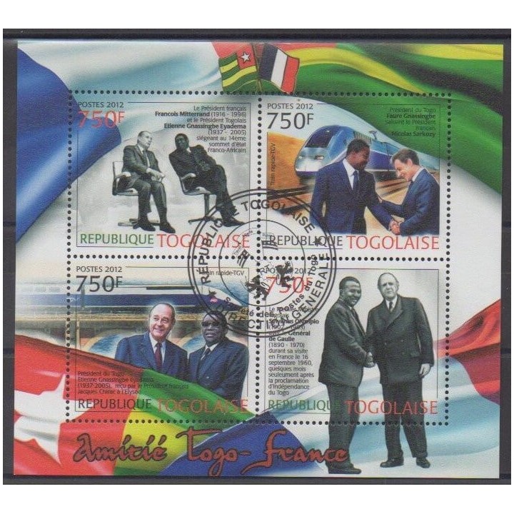 Acheter cette série de timbres du Togo de l'année 2012 (No 2864/2867). - Oblitéré
