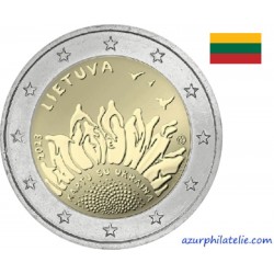 2 euro commémorative - Lituanie - 2023 - Avec l'Ukraine - UNC