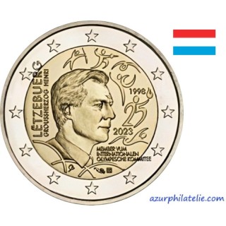 2 euro commémorative - Luxembourg - 2023 - 25 ans de ladmission du Grand-Duc Henri comme membre au CIO - UNC