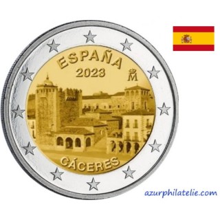 2 euro commémorative - Espagne - 2023 - Vieille ville de Caceres - UNC