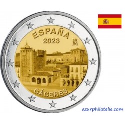 2 euro commémorative - Espagne - 2023 - Vieille ville de Caceres - UNC