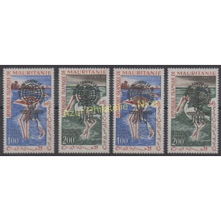Timbres - Thème oiseaux - Mauritanie - 1962 - No PA20A/ PA20D