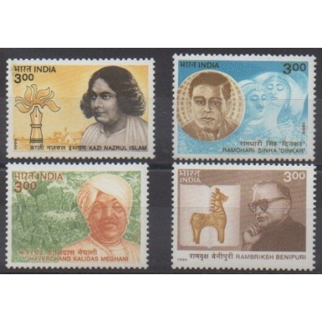 Inde - 1999 - No 1461/1464 - Littérature