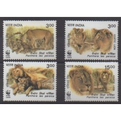 Inde - 1999 - No 1471/1474 - Mammifères - Espèces menacées - WWF