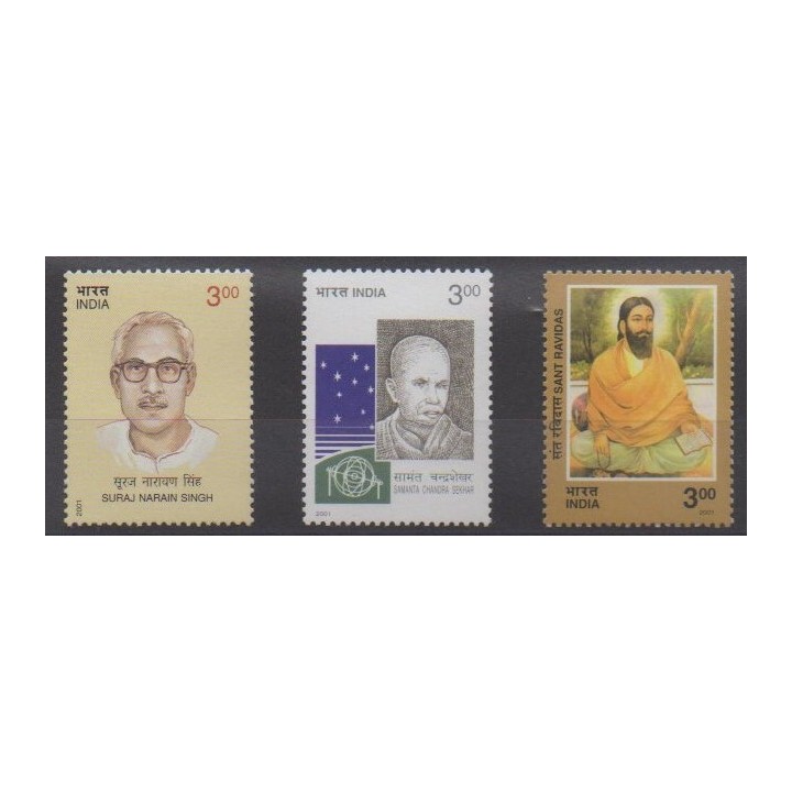 Buy this set of stamps of India of the year 2001 (Nb 1599/1601).