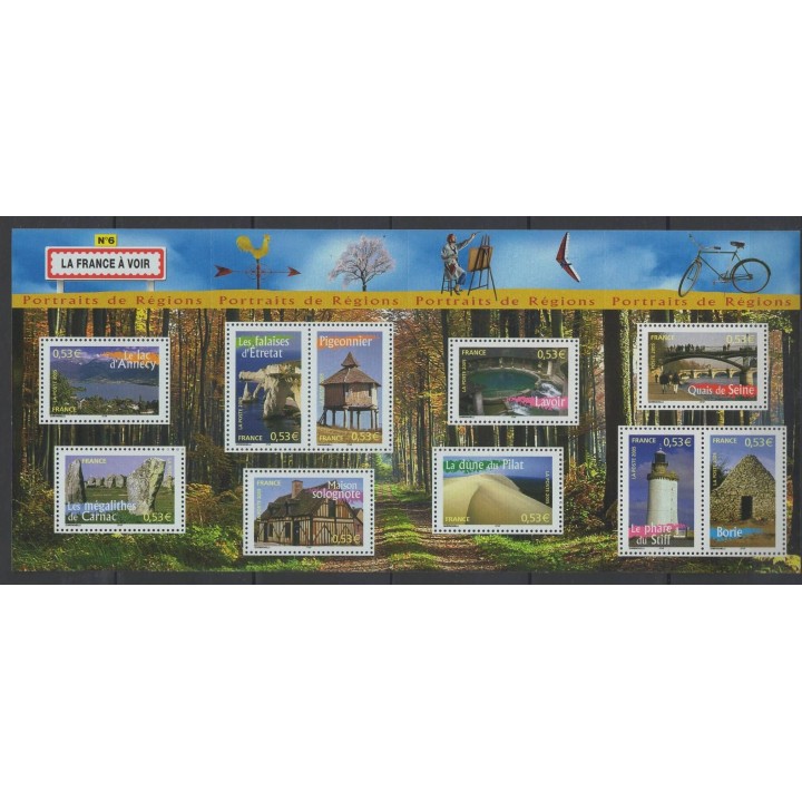 Timbres - France - Blocs et feuillets - 2005 - No BF 89 - Sites