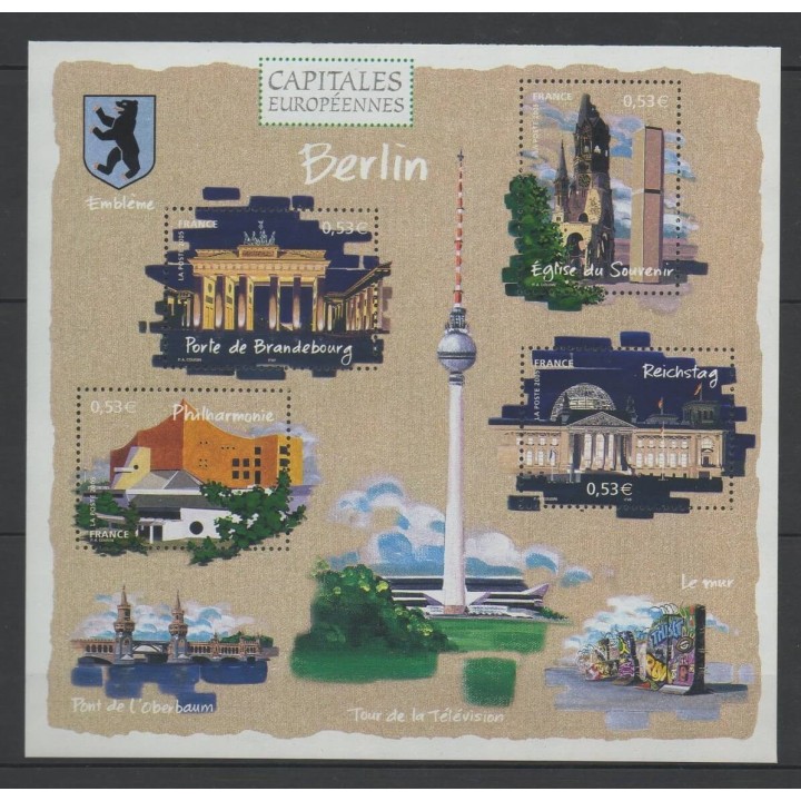 Stamps - France - Blocks and sheets - 2005 - Nb BF 88 - Sights