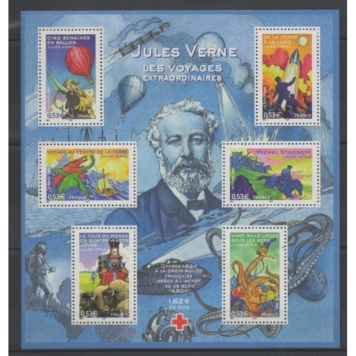 Timbres - France - Blocs et feuillets - 2005 - No BF 85 - Littérature