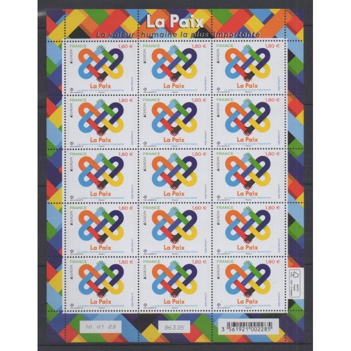 Buy this souvenir sheet  of France of the year 2023 (Nb F97 - La Paix).
