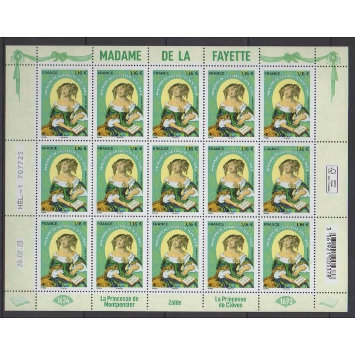 Acheter ce feuillet de France de l'année 2023 (No F99 - Madame de La Fayette).