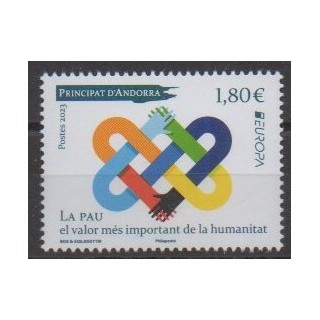 Buy this stamp of French Andorra of the year 2023 (La Paix).