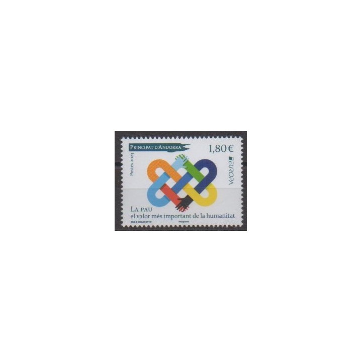Buy this stamp of French Andorra of the year 2023 (La Paix).