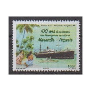 Buy this stamp of Polynesia of the year 2023 (Liaisons maritimes).