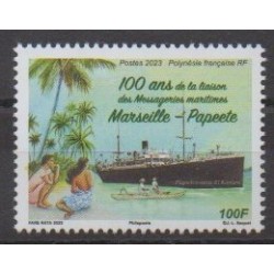 Polynésie - 2023 - Liaisons maritimes - Service postal - Navigation