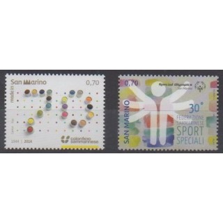 Buy this set of stamps of San Marino of the year 2014 (Nb 2384/2385).