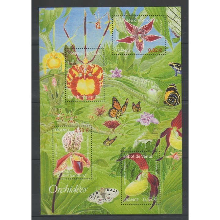 Timbres - France - Blocs et feuillets - 2005 - No BF 81 - Orchidées