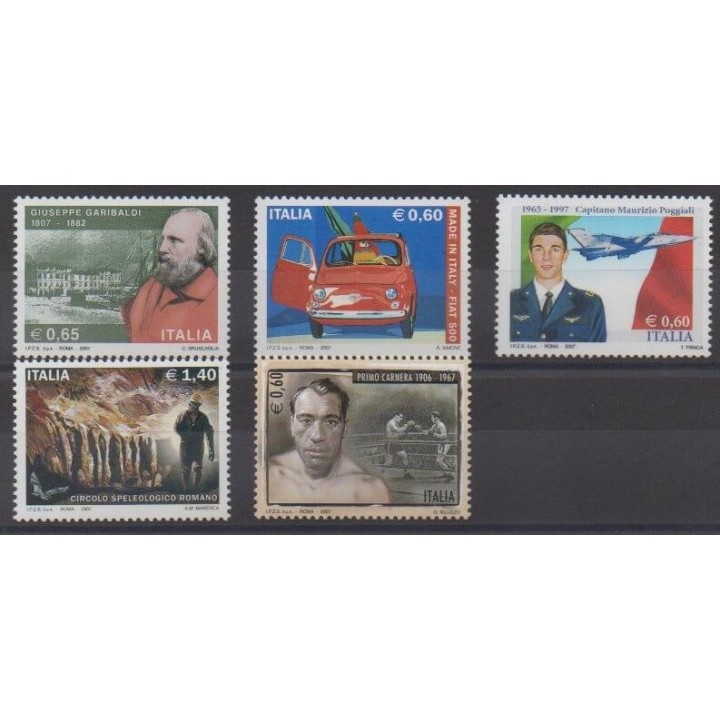 Buy this set of stamps of Italy of the year 2007 (Nb 2948/2952).