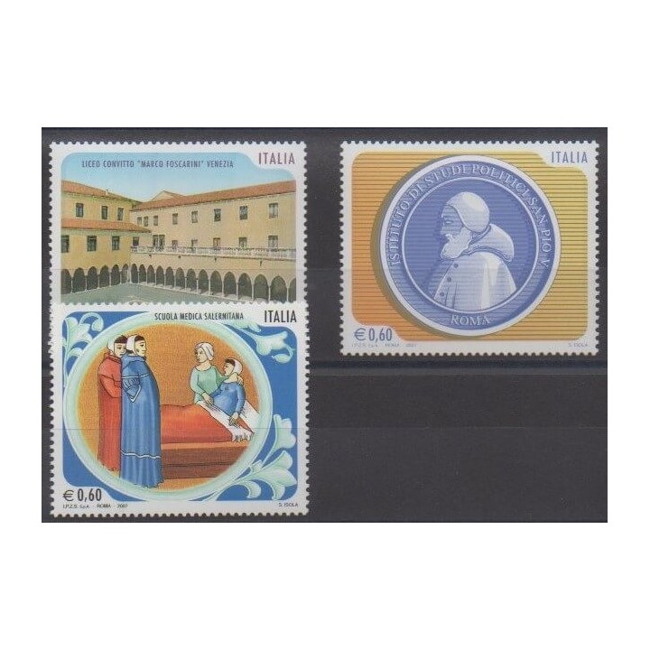 Acheter cette série de timbres d'Italie de l'année 2007 (No 2954/2956).