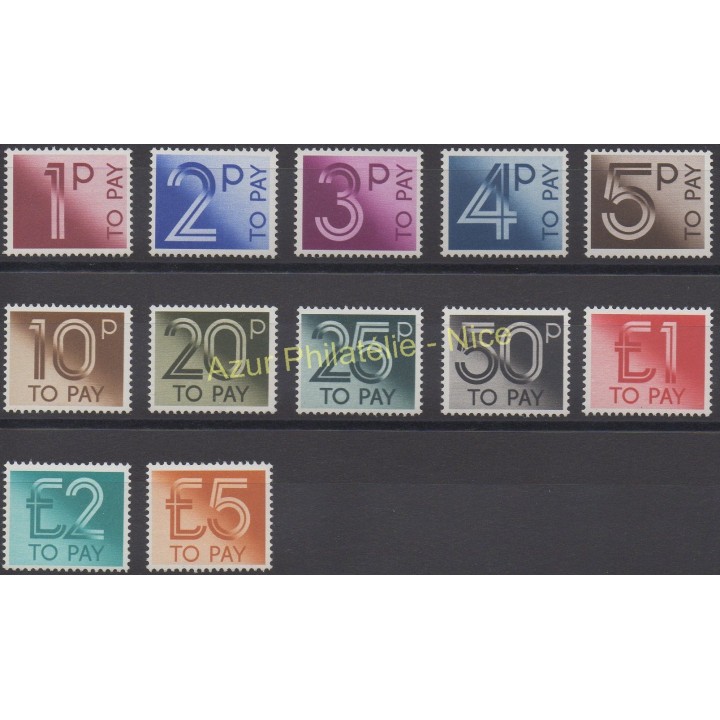Stamps  - Great Britain - 1982 - Nb T86/ T97