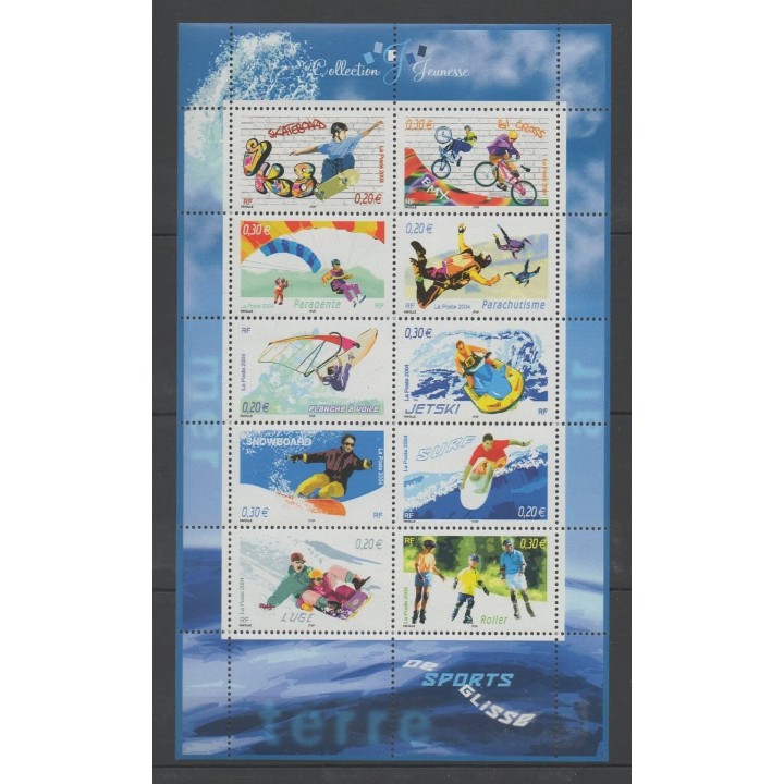 Stamps - France - Blocks and sheets - 2004 - Nb BF 76 - Various sports