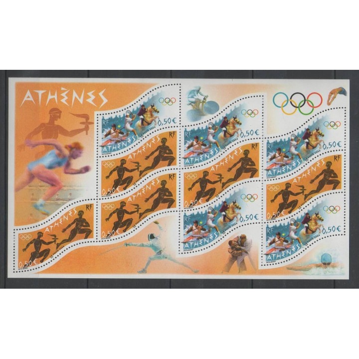 Stamps - France - Blocks and sheets - 2004 - Nb BF 73 - Summer Olympics
