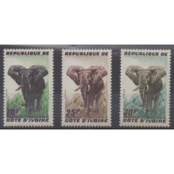 Côte d'Ivoire - 1959 - No 177/179 - Mammifères
