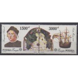 Pologne - 1992 - No 3178/3179 - Christophe Colomb - Europa