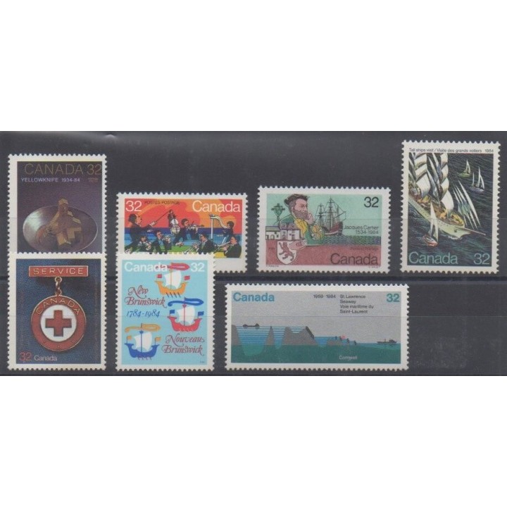Buy this set of stamps of Canada of the year 1984 (Nb 867/873).