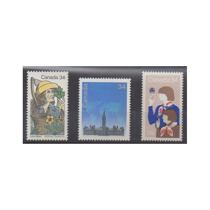 Acheter cette série de timbres du Canada de l'année 1985 (No 929/931).