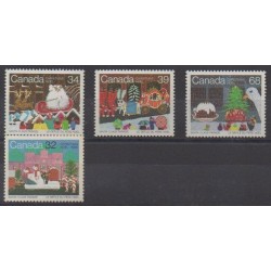 Canada - 1985 - No 936/939 - Noël - Dessins d'enfants