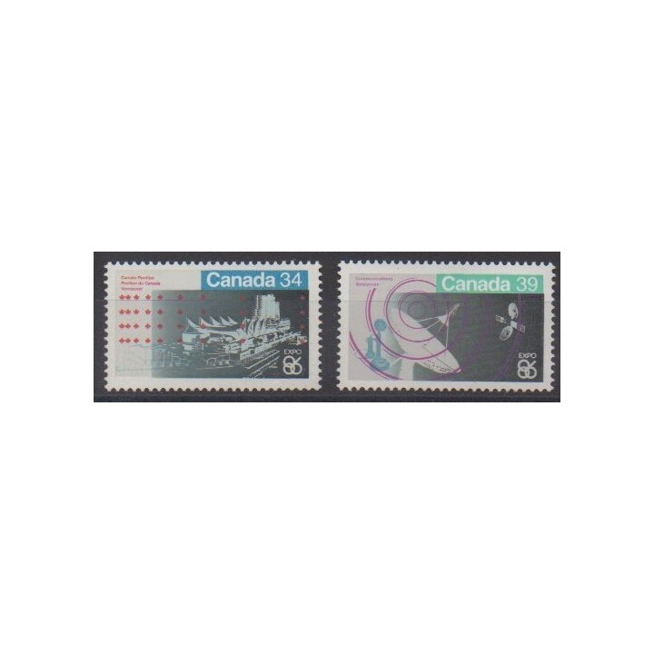 Acheter cette série de timbres du Canada de l'année 1986 (No 947/948).