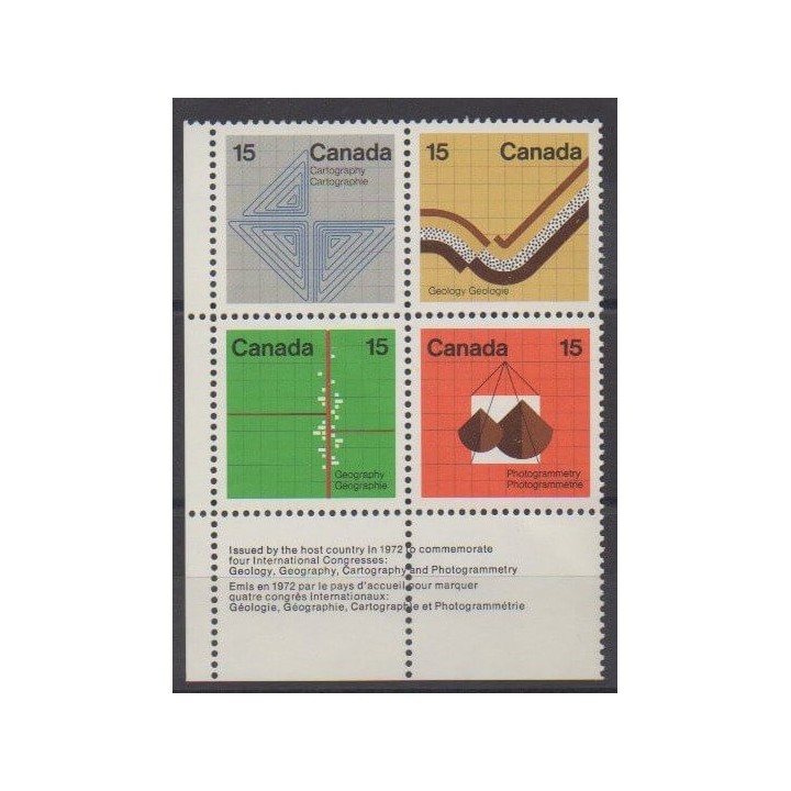Acheter cette série de timbres du Canada de l'année 1972 (No 485/488).