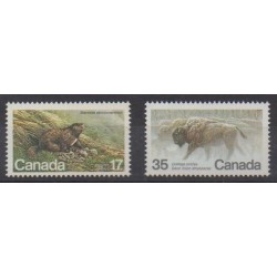 Canada - 1981 - No 762/763 - Mammifères - Espèces menacées - WWF