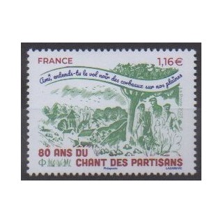 Acheter ce timbre de France de l'année 2023 (Chant des partisans).