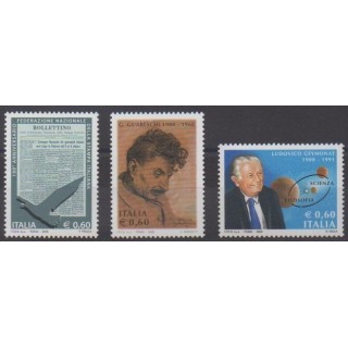 Buy this set of stamps of Italy of the year 2008 (Nb 2995/2997).