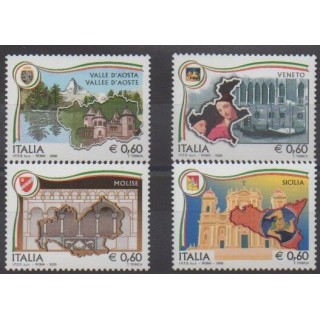 Acheter cette série de timbres d'Italie de l'année 2008 (No 3002/3005).