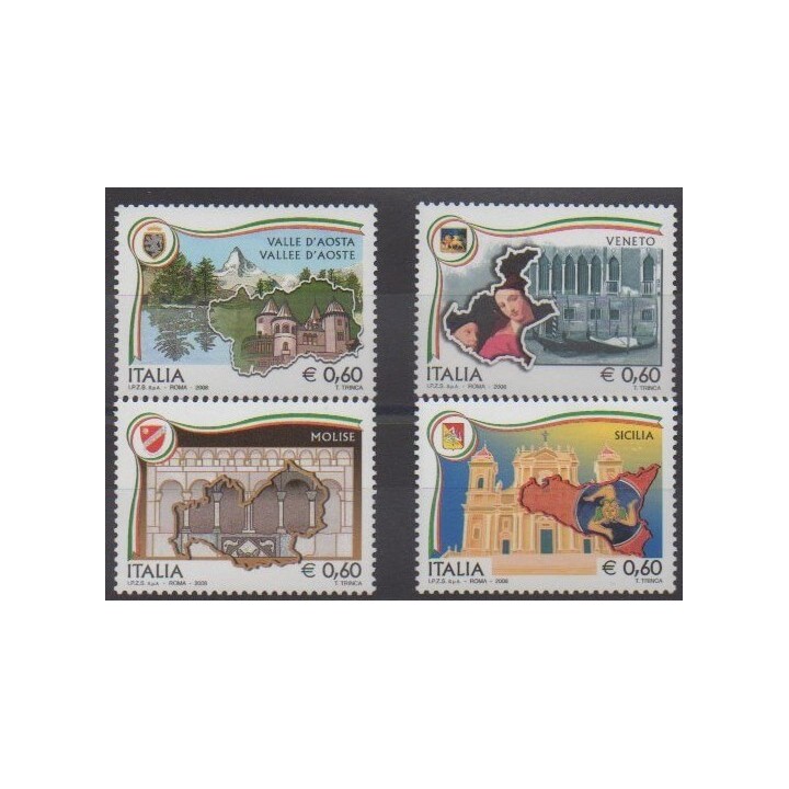 Buy this set of stamps of Italy of the year 2008 (Nb 3002/3005).