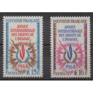 Buy this set of stamps of Polynesia of the year 1968 (Nb 62/63).