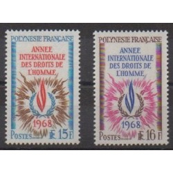 Polynésie - 1968 - No 62/63 - Droits de l'Homme