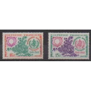 Acheter cette série de timbres de Polynésie de l'année 1968 (No 60/61).