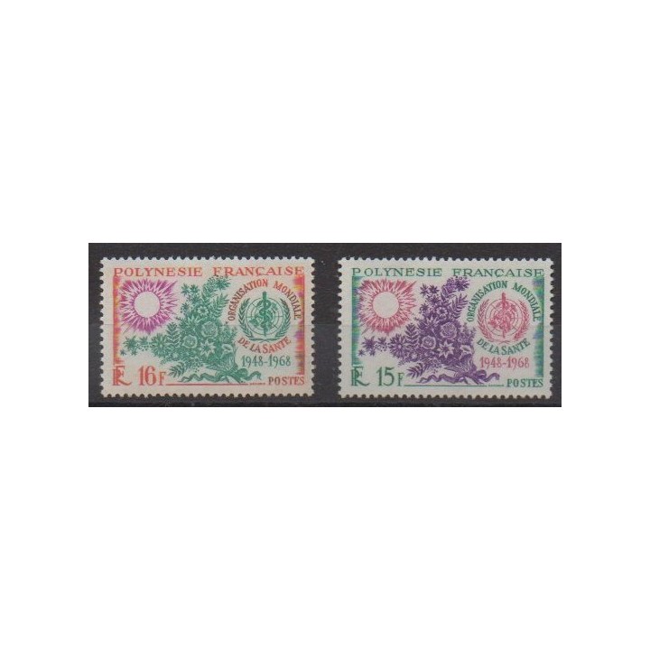Acheter cette série de timbres de Polynésie de l'année 1968 (No 60/61).