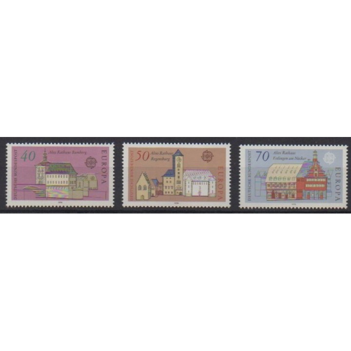 Acheter cette série de timbres de l'Allemagne occidentale (RFA) de l'année 1978 (No 816/818).